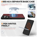 TUCCH Case Wallet for Galaxy S25 Ultra, Detachable Wrist Strap RFID Blocking 4 - Image 4