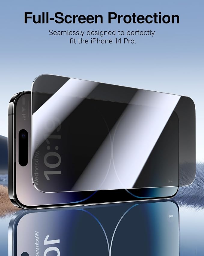 SMARTDEVIL 2 Pack for iPhone 14 Pro Privacy Screen Protector, Military Grade - Image 8