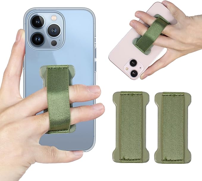 Phone Grip Holder for Hand, Universal Finger Strap Phone Holder, Finger Selfie by WUOJI