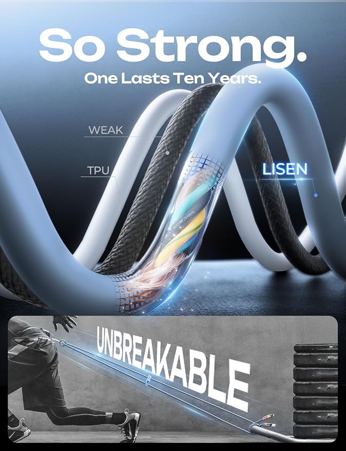 LISEN iPhone Cords Fast Charging 6 FT, 4 in 1 Charging Cable - Image 5