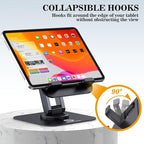 OCYCLONE for iPad Stand for Desk, 360 Rotating Adjustable Portable Monitor - Image 5