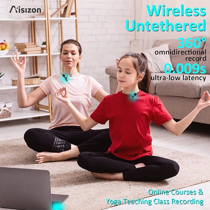 Wireless Lavalier Microphone for iPhone7-14, Wireless Clip Mic, Clip on - Image 5