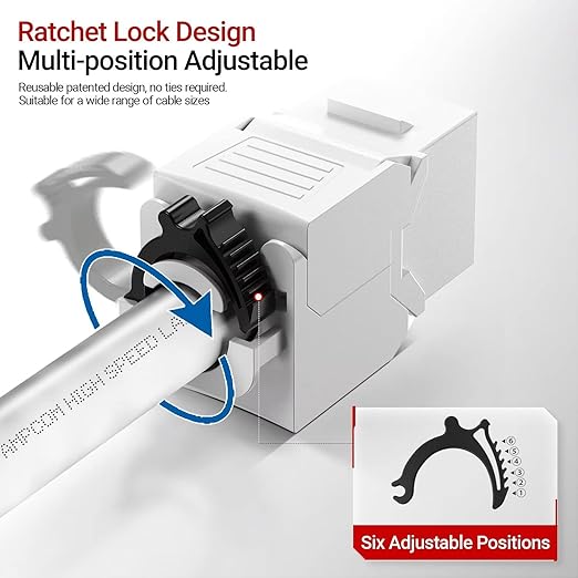 AMPCOM CAT6 RJ45 Keystone Jack - Image 2