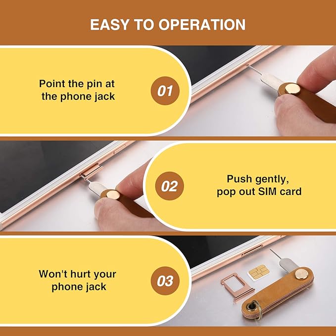 Weewooday 20 Pcs Sim Card Removal Tool Universal Sim Card Pin Card Tray Eject - Image 5