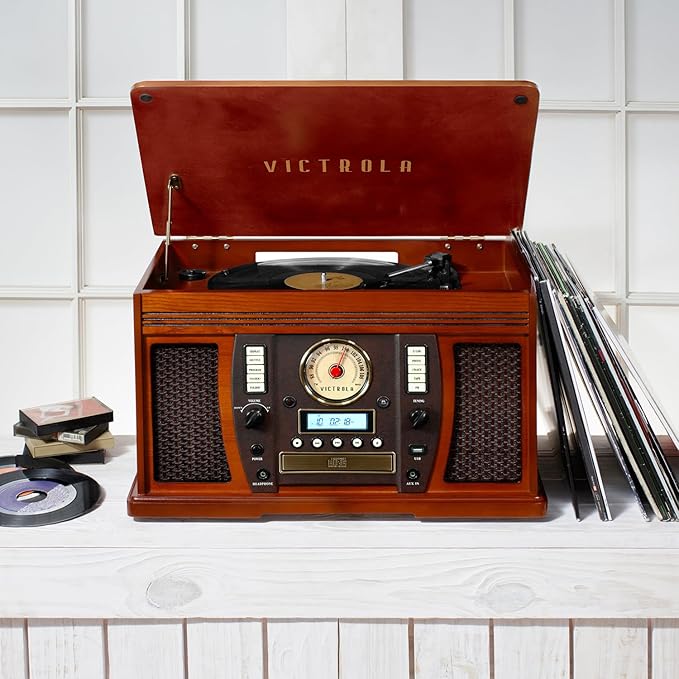 Victrola Aviator 8-in-1 Bluetooth Record Player & Multimedia Center - Image 5