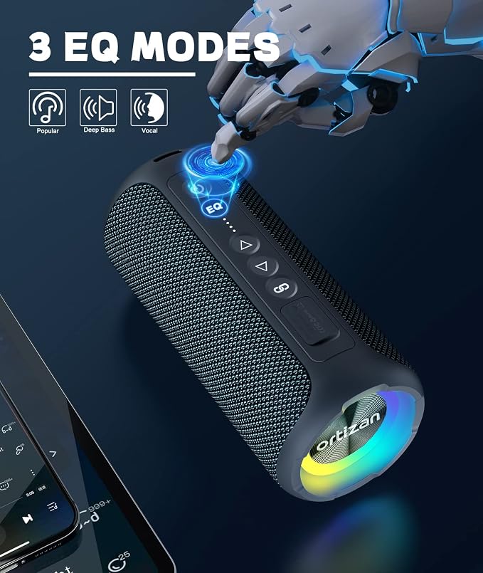 Ortizan Bluetooth Speakers, Portable Wireless Stereo Speaker - Image 5