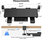 Keyboard Tray Under Desk with Storage Drawer Large C-Clamp 26.7” x 11.8” - Image 2