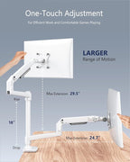 Dual Monitor Mount, Holds Screens up to 40 Inches and 25 lbs, Fully Adjustable - Image 3