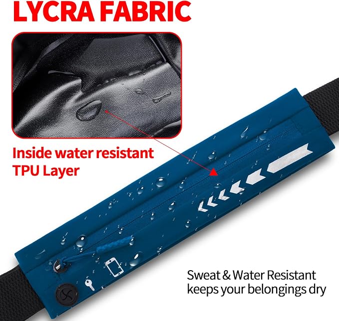 USHAKE Slim Running Belt for Women Men-Runners Phone Holder Fanny Pack - Image 7