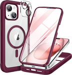 Miracase Glass Series for iPhone 15 Case Full-Body Magnetic Case by Miracase