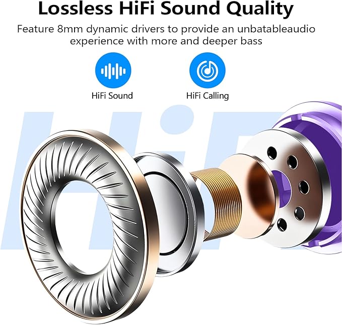 kurdene Wireless Earbuds Bluetooth 5.3 in Ear Buds Light Weight Headphones - Image 5