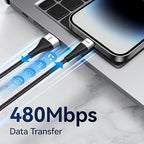 Extra Long iPhone Charger Cord 15FT USB A to Lightning Cable Braided Fast - Image 6