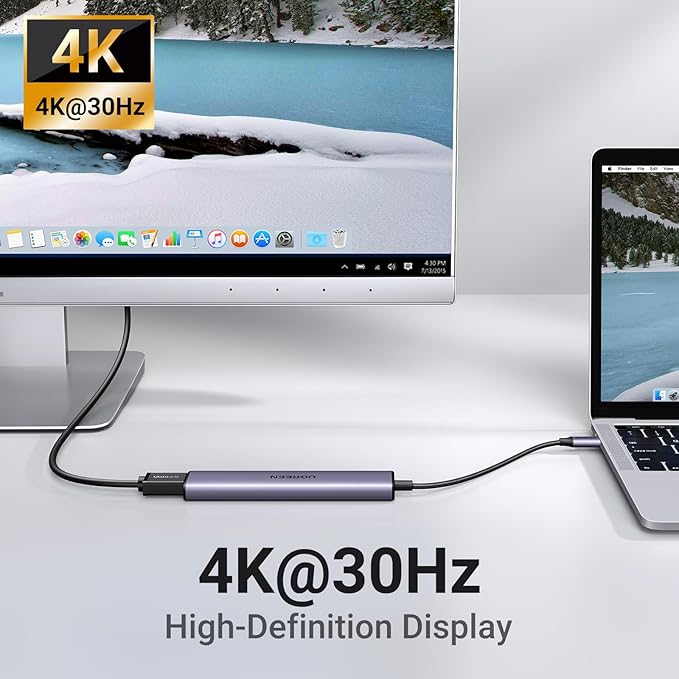 UGREEN Revodok 105 USB C Hub 5 in 1 Multiport Adapter 4K HDMI, 100W Power - Image 5