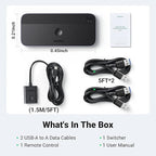 UGREEN USB 3.0 Switch 2 Computers Sharing USB C & A Devices, 4 Port USB - Image 8
