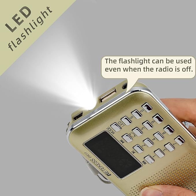Retekess PR11 AM FM Radio Portable, Rechargeable Transistor Radios Small - Image 6