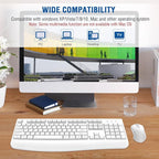 Wireless Keyboard and Mouse Combo, EDJO Full-Sized Ergonomic Computer Keyboard - Image 7