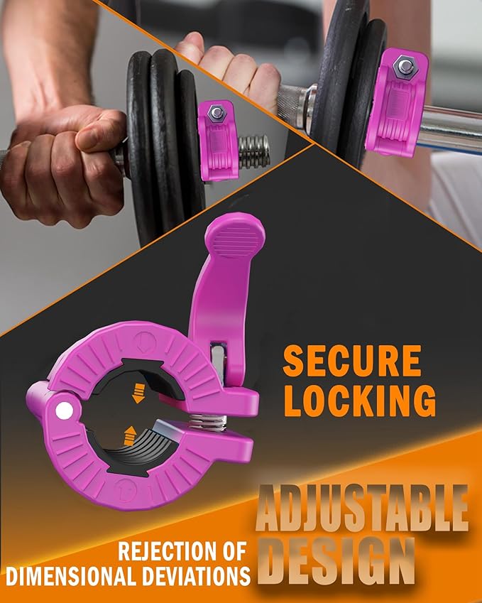 MAXRICH Barbell Clamp 1 inch Multiple Sizes & Adjustable Weight Clips - Image 3
