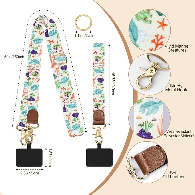 TiMOVO Phone Lanyard Crossbody Wrist Strap, Adjustable Anti-Theft Strap - Image 2
