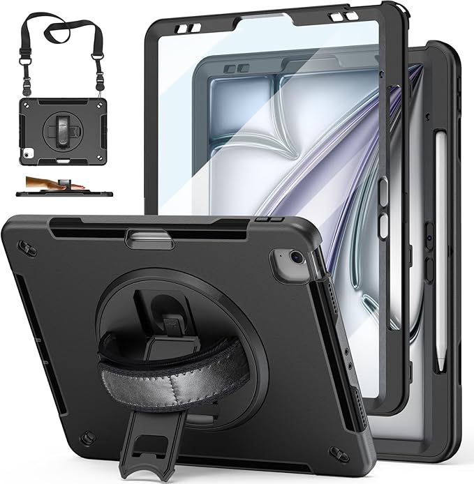 Case for iPad Air 13 Inch M3 2025 & M2 2024: Military Grade Cover for iPad Pro by MiesherkSTOCK