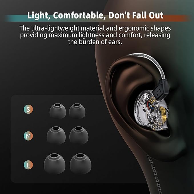 CCZ DC01 Pro USB C Headphones Wired Type-C in Ear Monitor Headphone, - Image 5