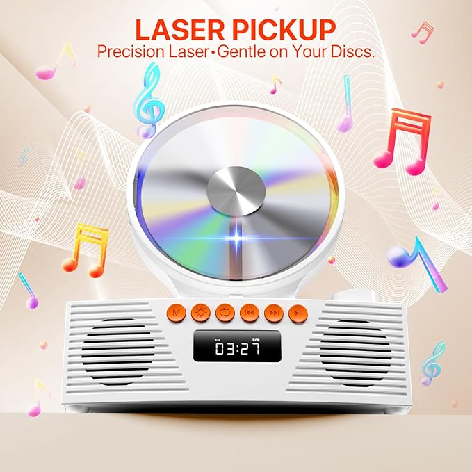 Retro Portable CD Player for Home Decor, CD Player - Image 4