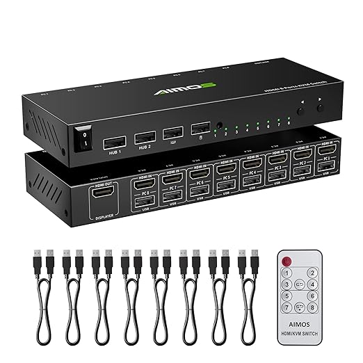 HDMI KVM Switch 1 Monitor 8 Computers 4K@30Hz, 8 Port HDMI KVM Switches by Welcometothebrandflagship