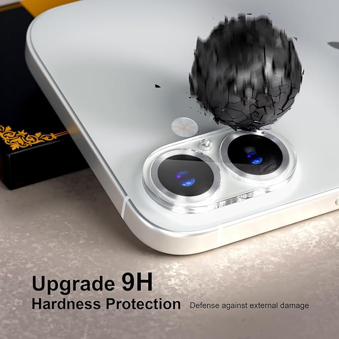 beuxece for 6 Pack iPhone 16 / iPhone 16 Plus Camera Lens Protector 9H Tempered - Image 3