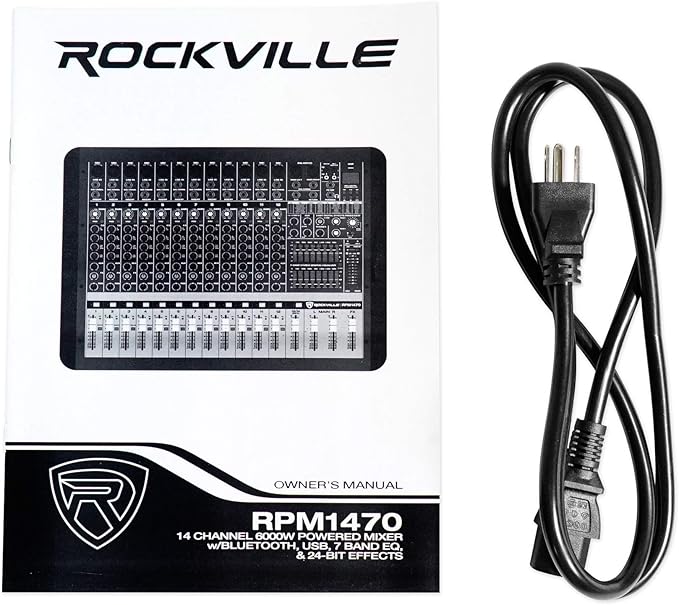 Rockville RPM1470 6000W Peak 14-Channel Powered Mixer, 750W RMS x 2 at 4 Ohm - Image 9