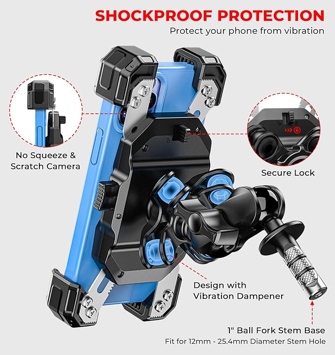 Motorcycle Fork Stem Phone Mount - Image 3