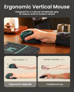 ProtoArc Ergonomic Vertical Mouse, EM11 NL Rechargeable Wireless Mouse Bluetooth - Image 5