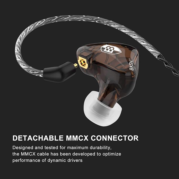 BASN Bsinger PRO in-Ear Monitors Hybrid Dynamic Dual Drivers Two Detachable - Image 3