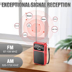 PRUNUS J-555 Pocket Radio AM FM USB-C Charging& Battery Operated, Excellent - Image 5