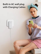 Alongza Portable Charger Built-in Cables and AC Wall Plug, Slim Fast Charging - Image 8
