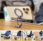 Magnetic Phone Ring Holder, Double Adjustable Phone Grip and Stand Compatible - Image 3