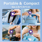Handheld Portable Fan with Ice Cooler: 100-Speed 5500mAh Rechargeable Handheld - Image 8
