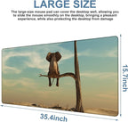A Elephant Gaming Mouse Pad 3mm Thick Stitched Edge Waterproof Non-Slip Large - Image 3
