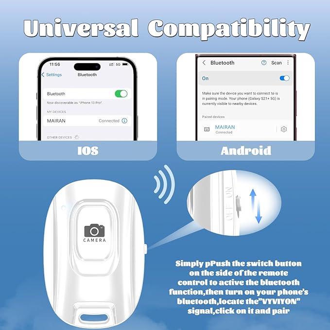 MAIRAN Rechargeable Wireless Camera Remote Shutter - Image 4