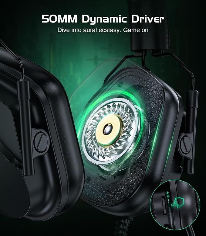 HW12 Gaming Headset for PC, Xbox One, Gaming Headphones - Image 3