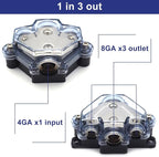 1pc Distribution Block 1 in 3 Ways Out Power Distribution Block Car Audio 1x4 - Image 3