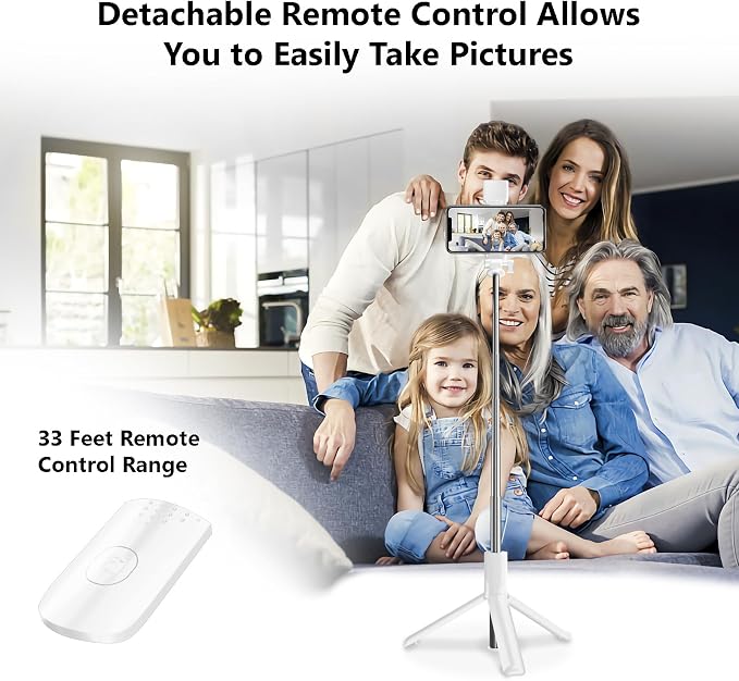 Selfie Stick Tripod, 40 in Retractable Tripod - Image 4