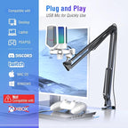 FIFINE Streaming Gaming USB Microphone Kit, PC Condenser RGB Mic Compatible - Image 5