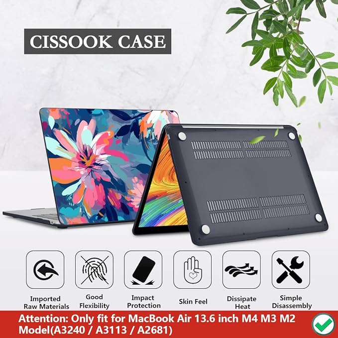 CISSOOK Compatible with MacBook Air 13.6 inch Case 2025 2024 2023 2022 Release - Image 6