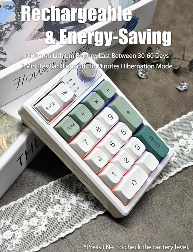 Gasket Creamy Mechanical Numpad Programmable Macro Keypad Wireless - Image 7