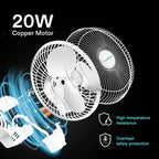 VIVOSUN AeroWave A6 Grow Tent Clip Fan, Patented Portable Auto Oscillating Fan - Image 3