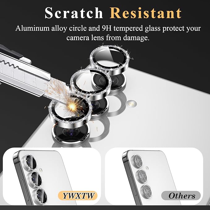 YWXTW Camera Lens Protector for Samsung Galaxy S24 / S23 / S23 Plus, 9H - Image 3