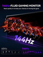 UPERFECT QLED Portable Monitor 2K 144HZ 18'' 100% DCI-P3 500Nits w/VESA & Stand - Image 4