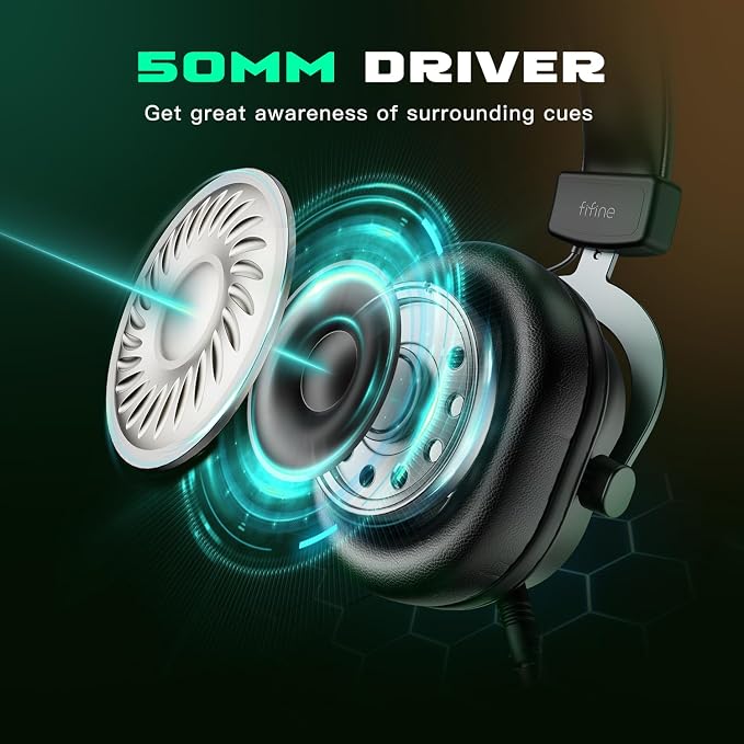 FIFINE Gaming Headset for PC-Wired Headphones - Image 7