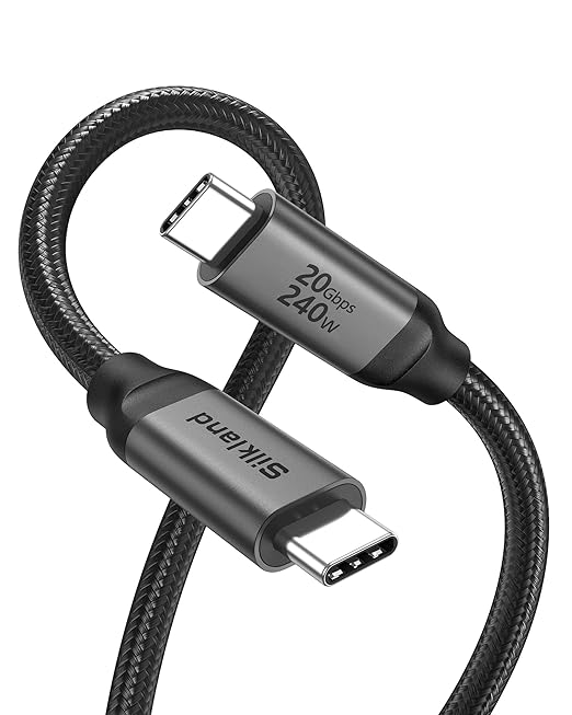 Silkland USB C Monitor Display Cable 6.6FT, USB C 3.2 Gen 2x2 Video Cable by Silkland