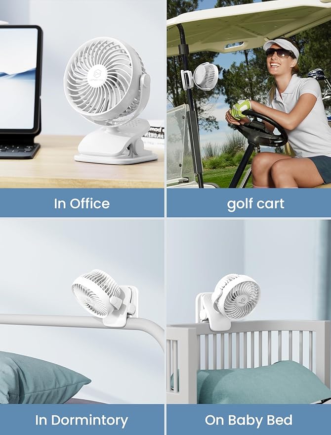 Shinebella AA Battery Powered Clip on Fan - Image 6