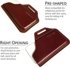 TobbinGear Leather Belt Phone Pouch, Left Handed Leather Cell Phone Holster - Image 3